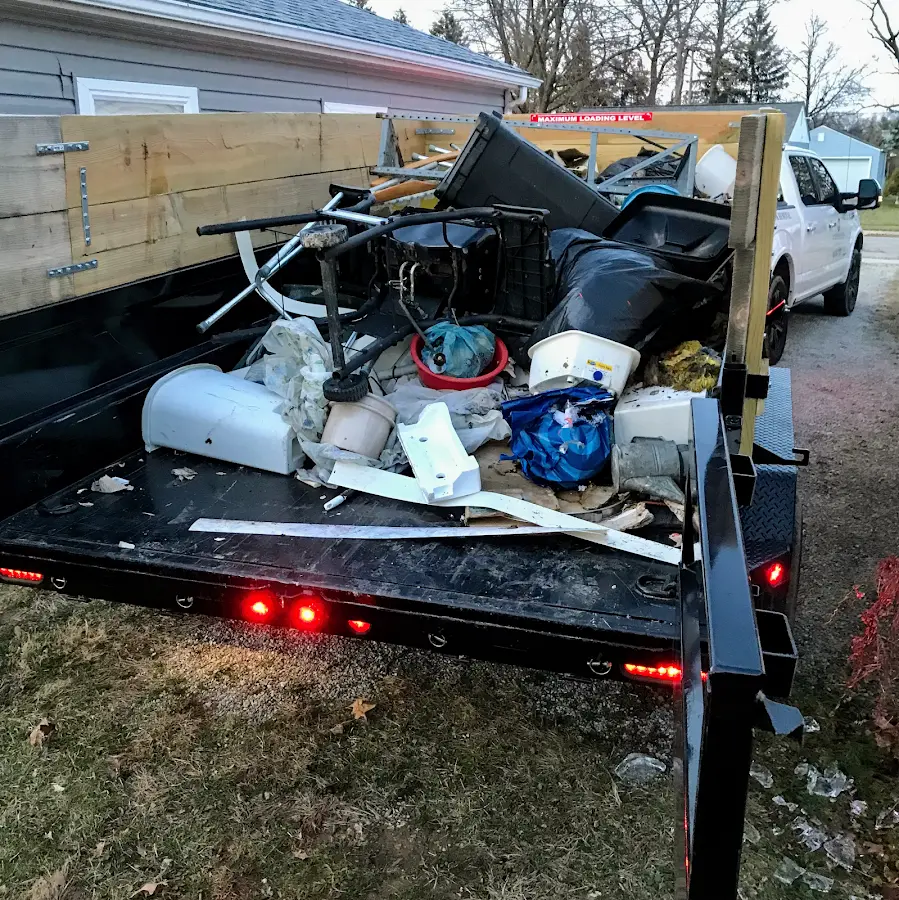 Roll-off dumpster delivered to a residential driveway in Hamptonburgh